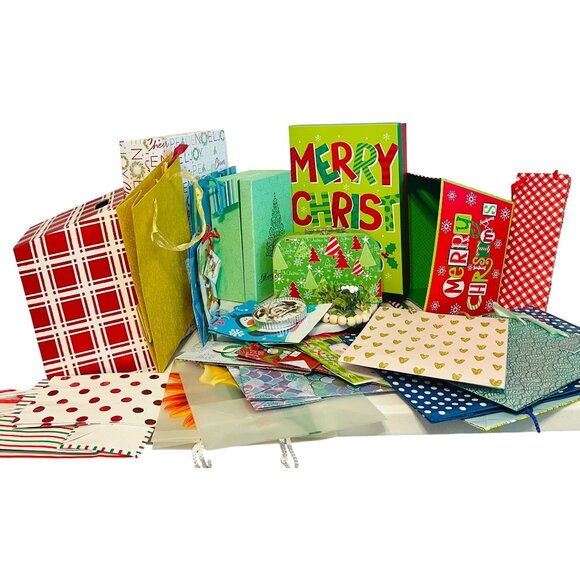 Assorted Christmas Decor Gift Boxes & Bags Wrapping Paper Various Seasons - Picture 6 of 8